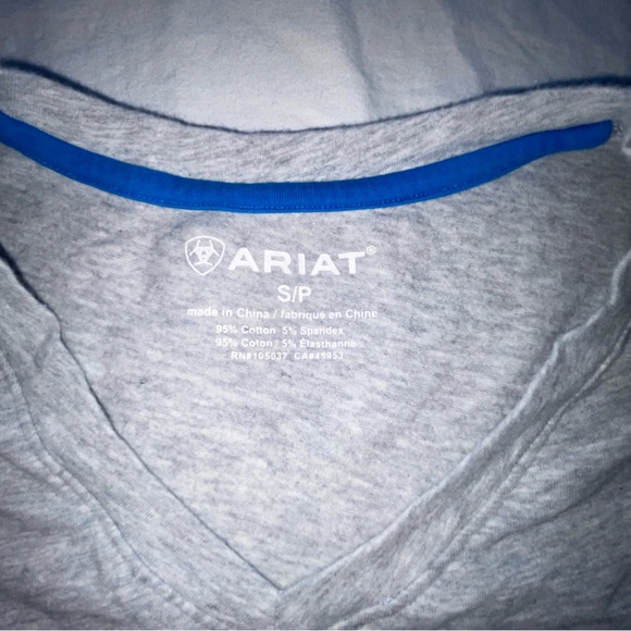 Ariat Women's Gray Graphic T-Shirt Size Small Cotton Spandex PRELOVED - Picture 3 of 7